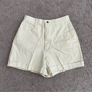 Copper Key High Rise Cotton Twill Mom Short Beige Size 11